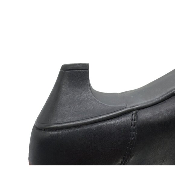 YOU by crocs‎ black ankle boot leather size 7.5 italian made kitten heel Witch - Picture 14 of 16